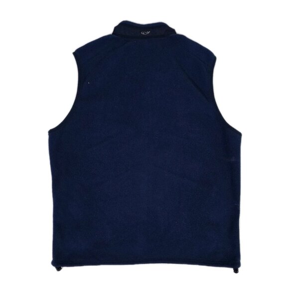 Vineyard Vines Martha's Vineyard Navy Blue Full Zip Fleece Vest Men's Size Med - Picture 7 of 7